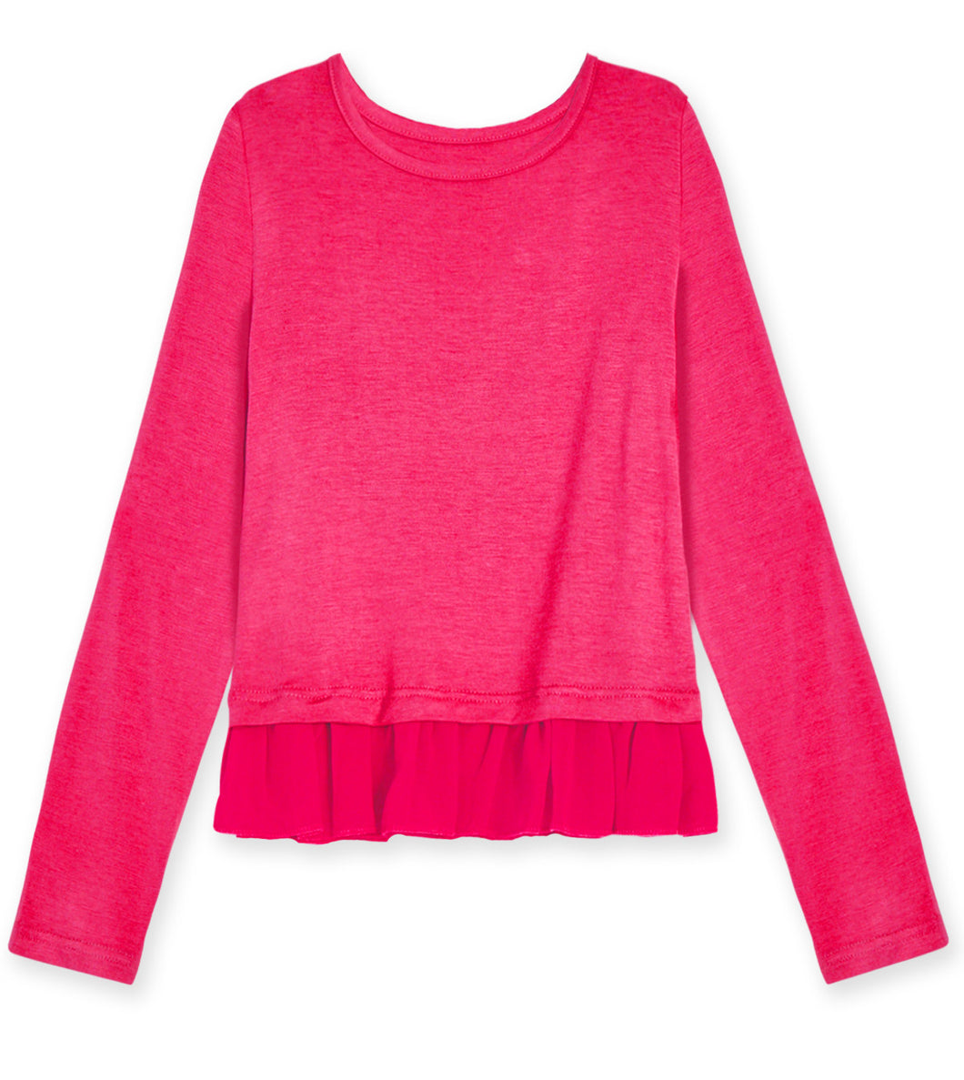 Chiffon Ruffle Tee