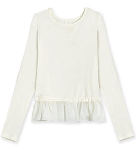 Chiffon Ruffle Tee
